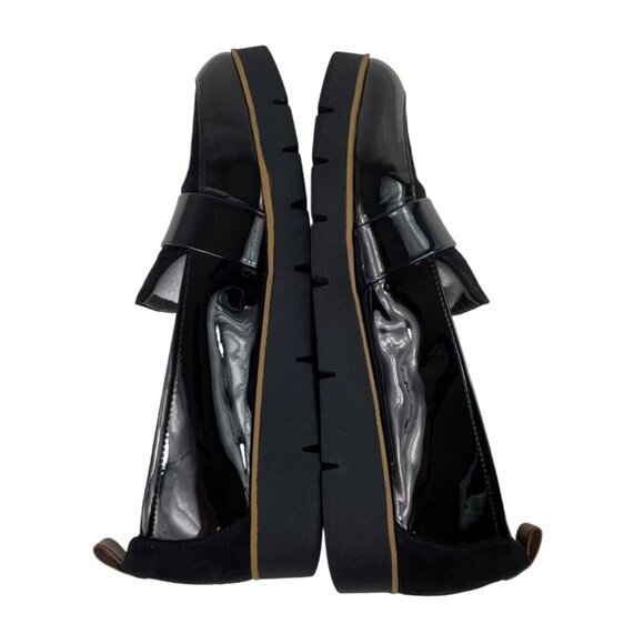 Dr. Scholl's Webster Black Wedge Patent Leather Loafer Womens Size 7M - Picture 7 of 11